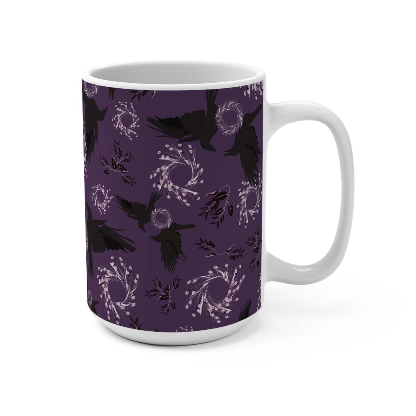 Autumn Raven Mug 15oz In Huckleberry