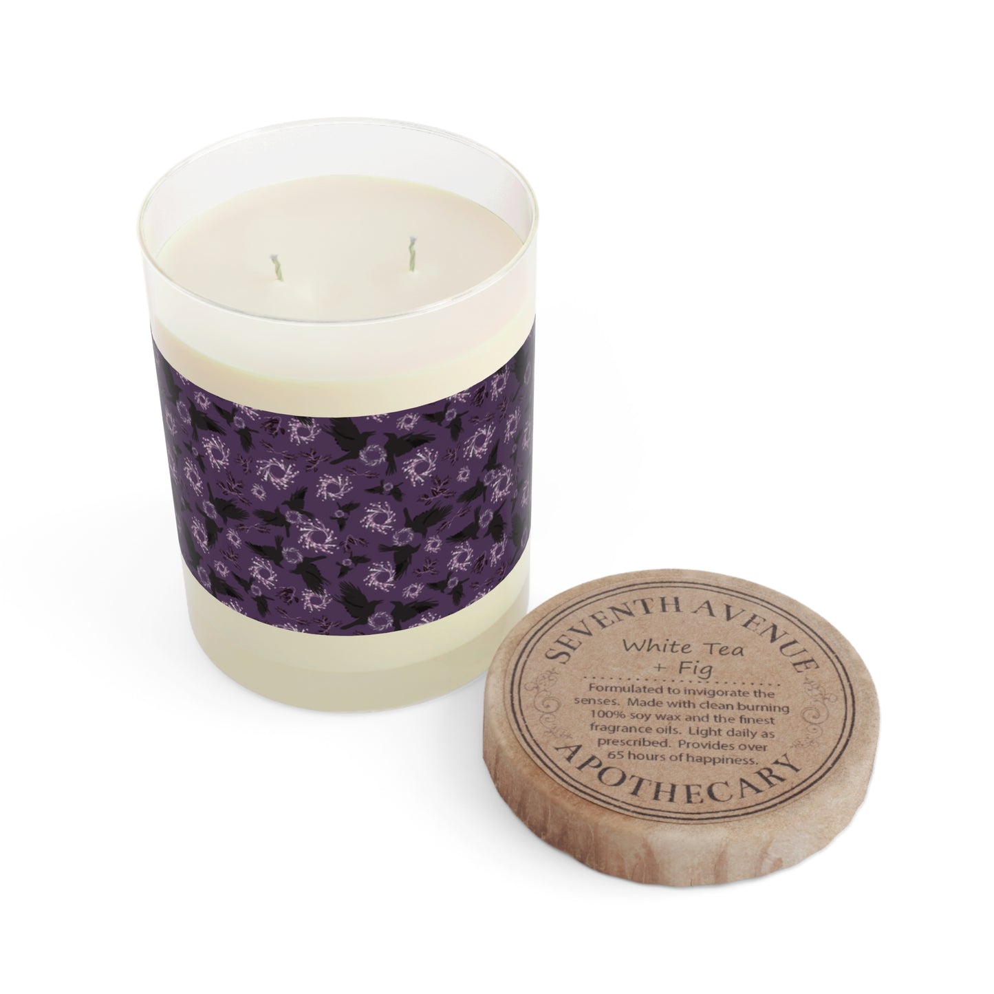 Autumn Raven Scented Candle in Huckleberry - Full Glass, 11oz