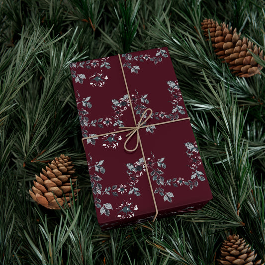 Cottage Vine Santa print  Gift Wrap