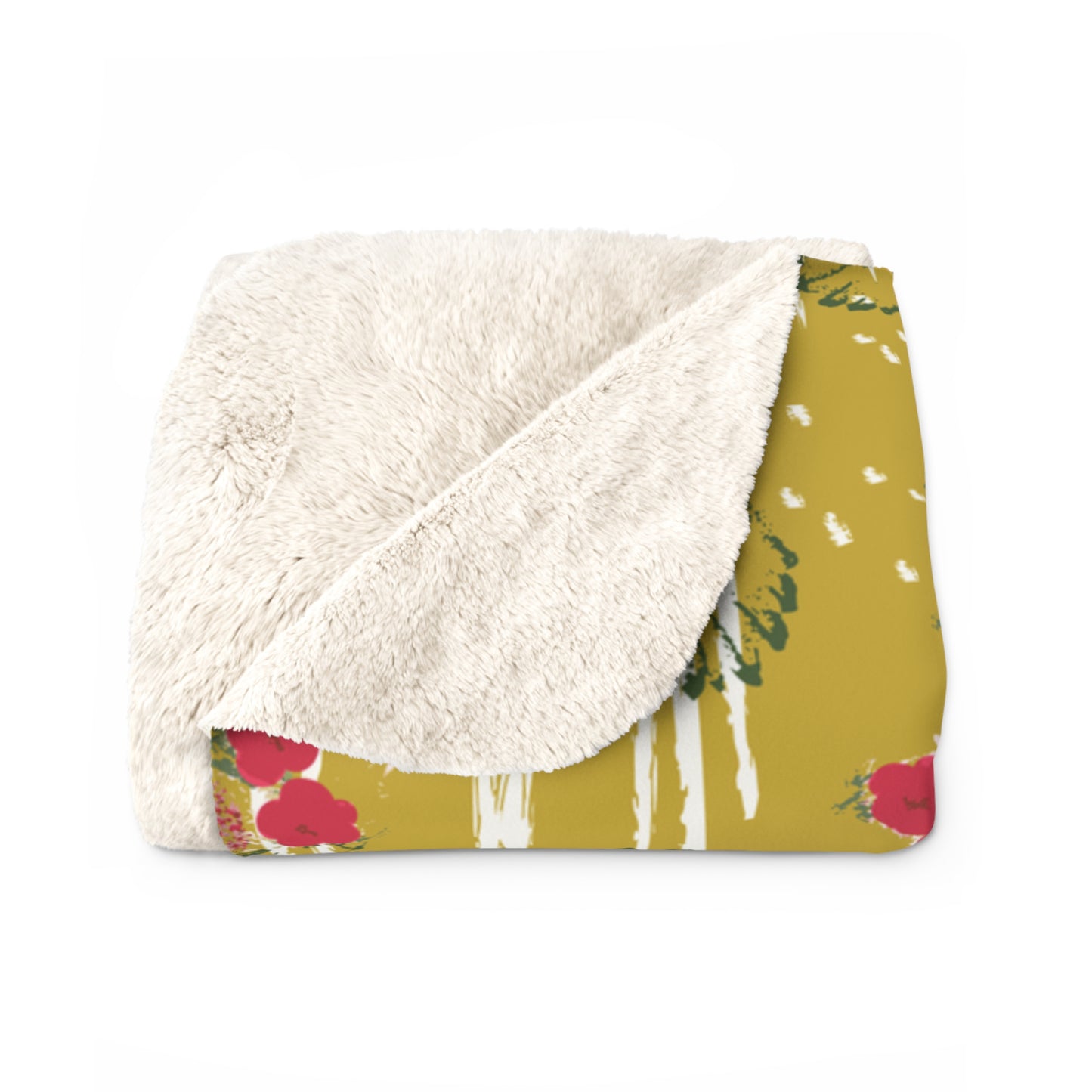 Chartreuse Berry Sherpa Fleece Blanket