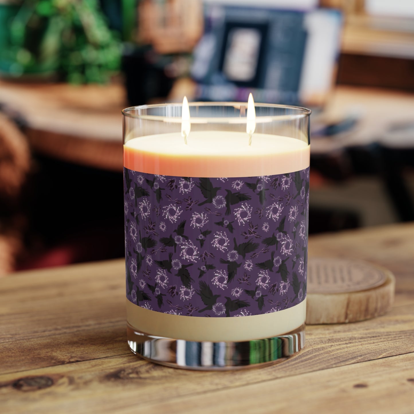 Autumn Raven Scented Candle in Huckleberry - Full Glass, 11oz