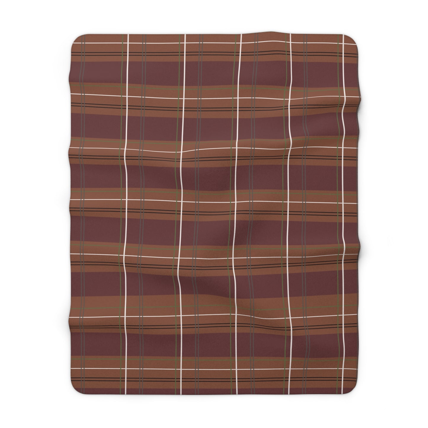 Harvest Plaid Sherpa Fleece Blanket