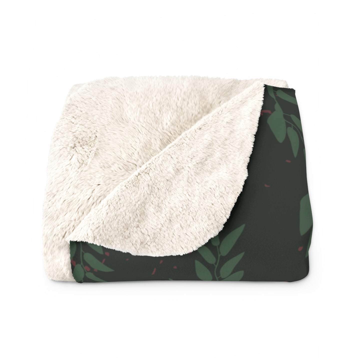 Green Rambler Sherpa Fleece Blanket