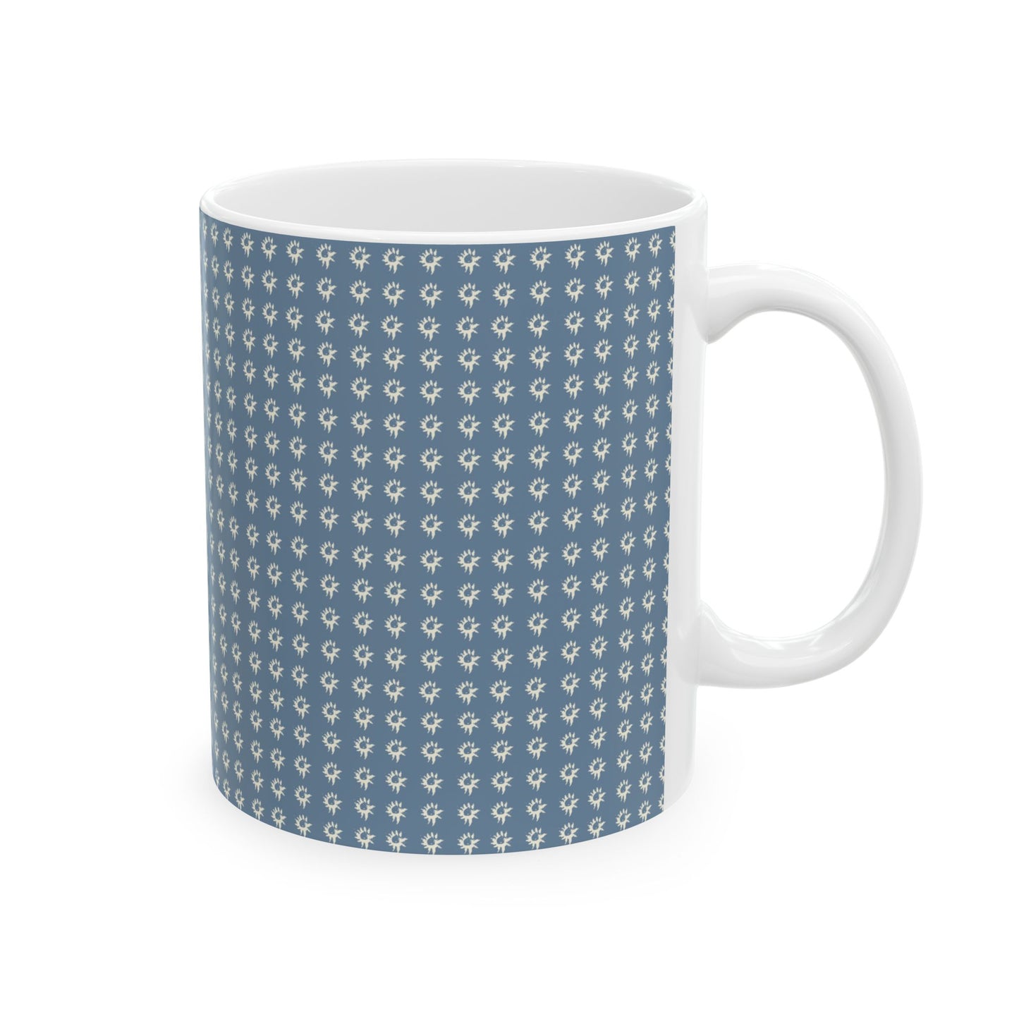 Chic Patterned Ceramic Mug - 11oz & 15oz - Geo Star Print