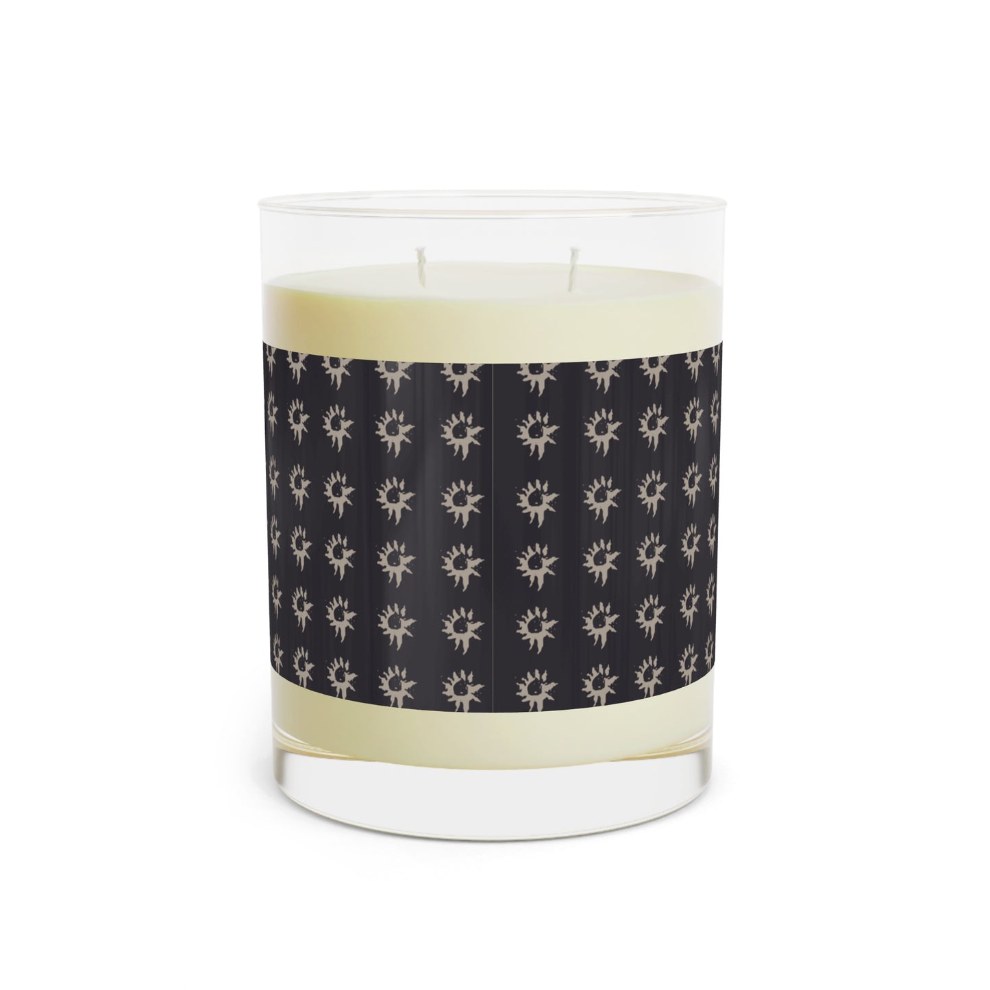 Black Geo Star Scented Candle - Full Glass, 11oz