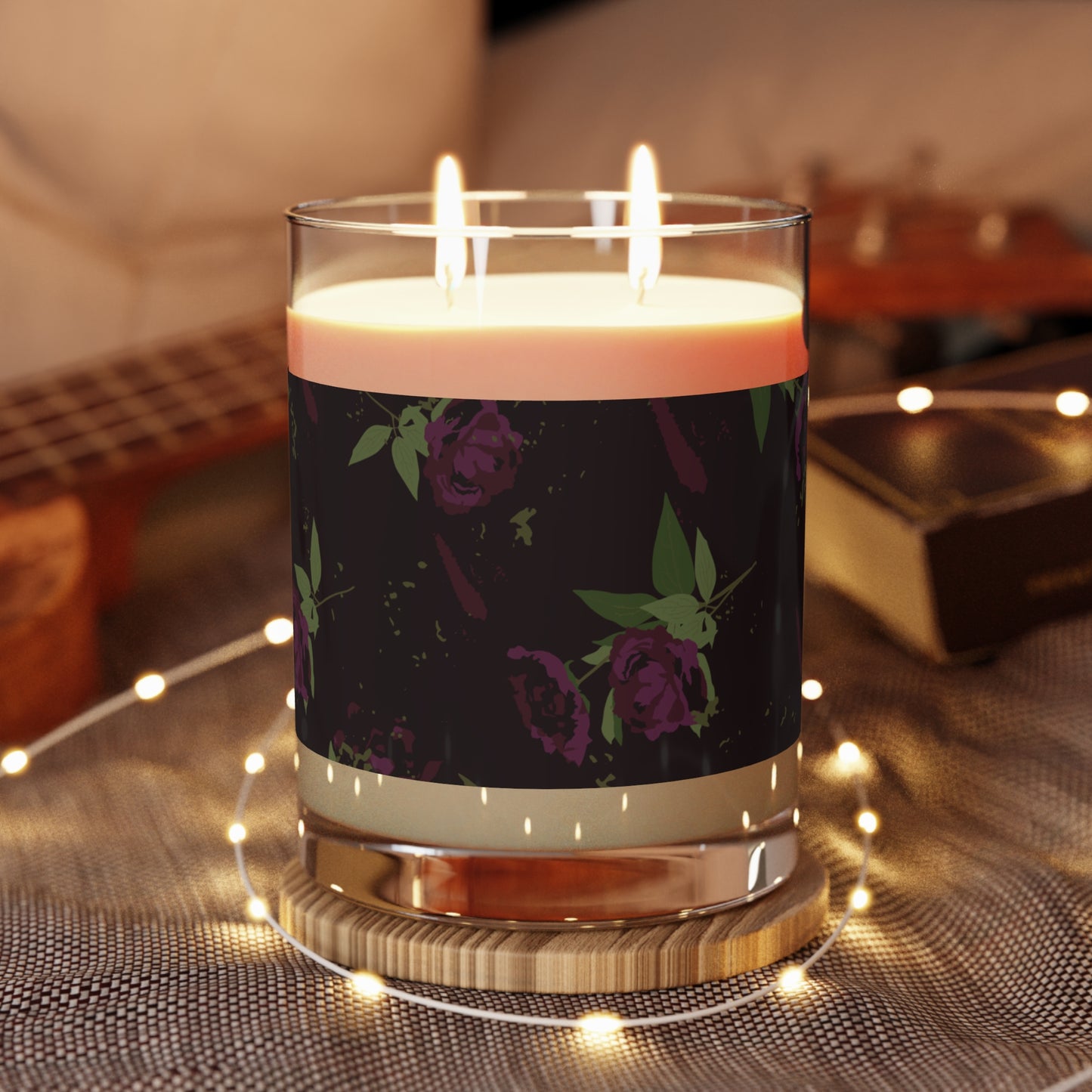 Black Rose Scented Candle - Full Glass, 11oz