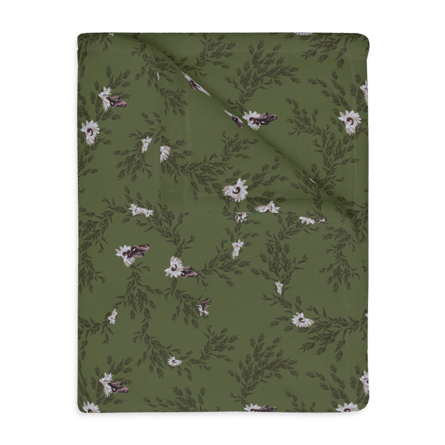 Autumn Daisy Print - Velveteen Blanket