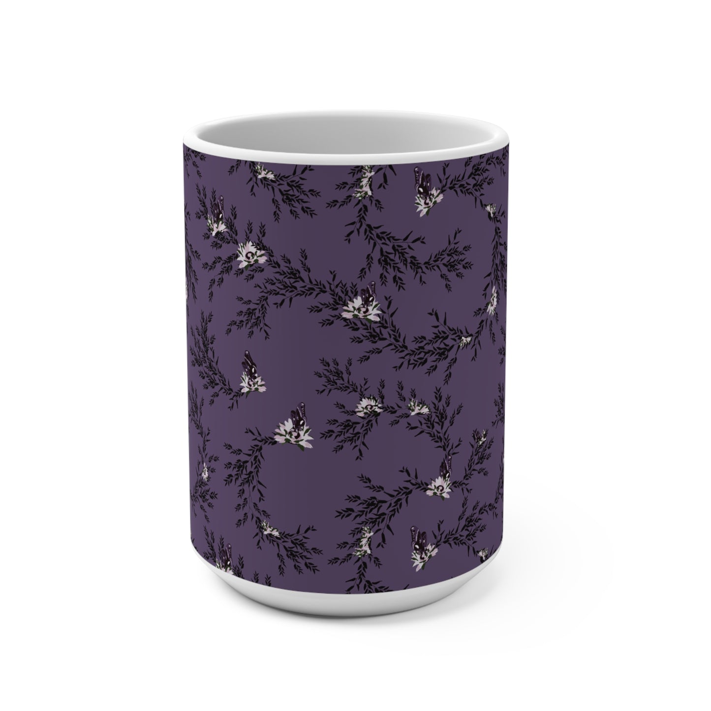 Autumn Daisy Mug 15oz in Huckleberry