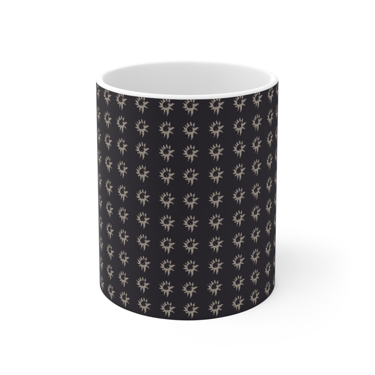 Mug 11oz : Black Geo Star print