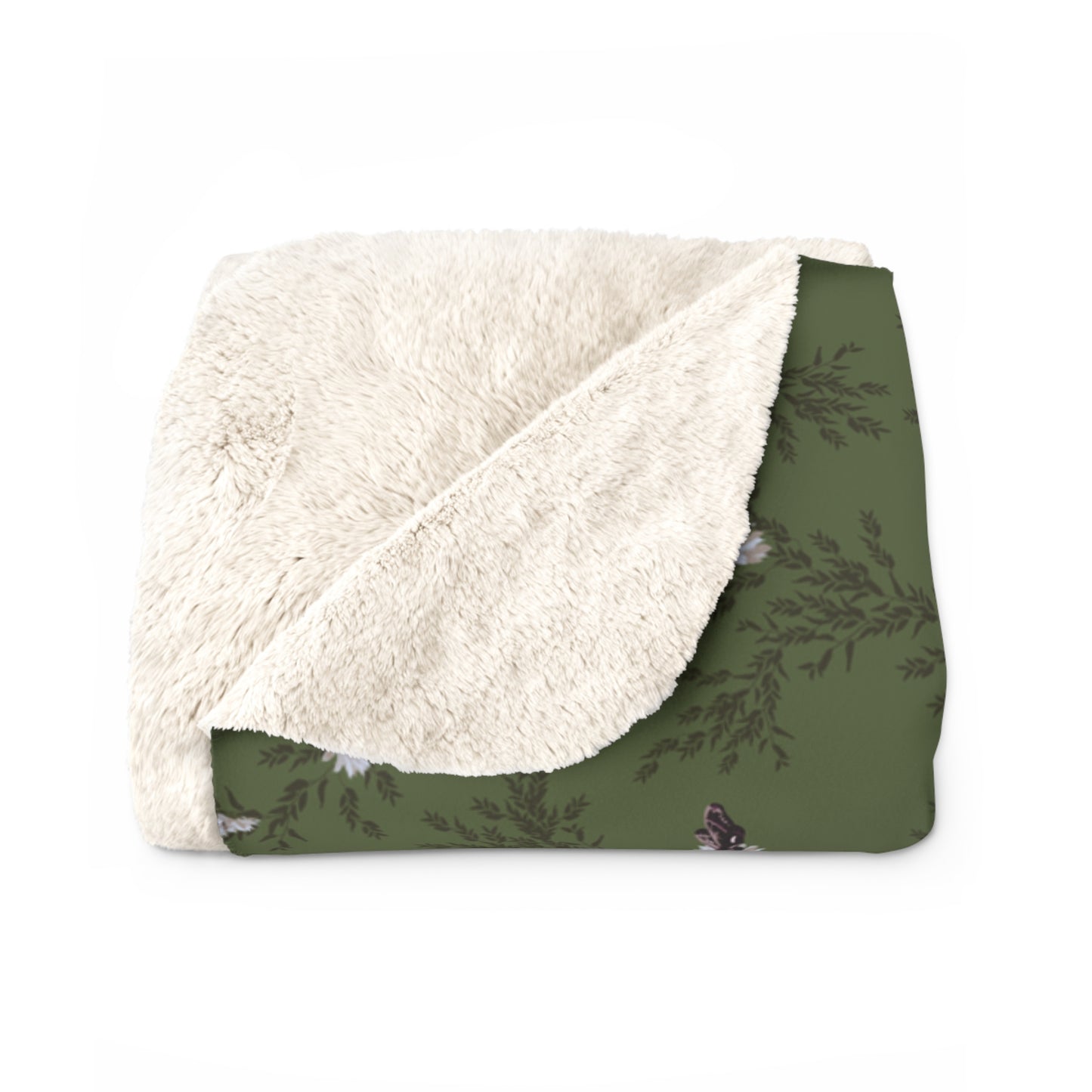 Autumn Daisy Sherpa Fleece Blanket