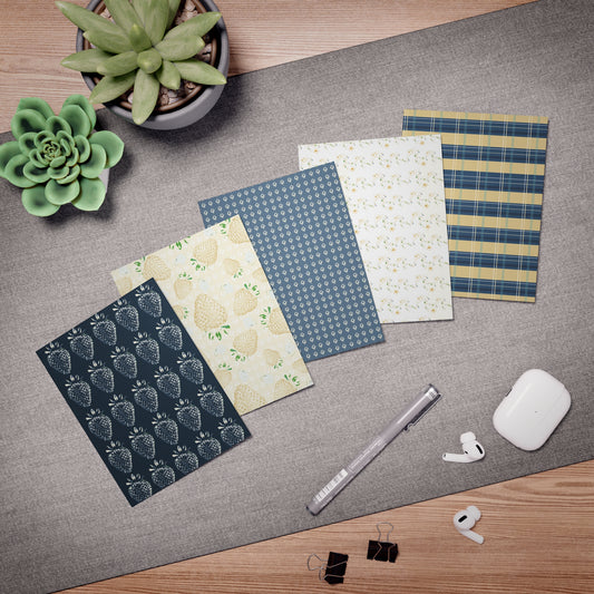 Lucille Greeting Cards Variety Pack  Lemon and Blue jean