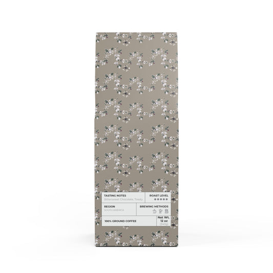 Bitterroot Coffee Blend (Dark French Roast) :Cottage Vine Taupe Print