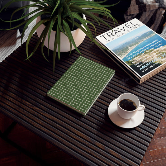 Forest Green Geo Star Hardcover Journal