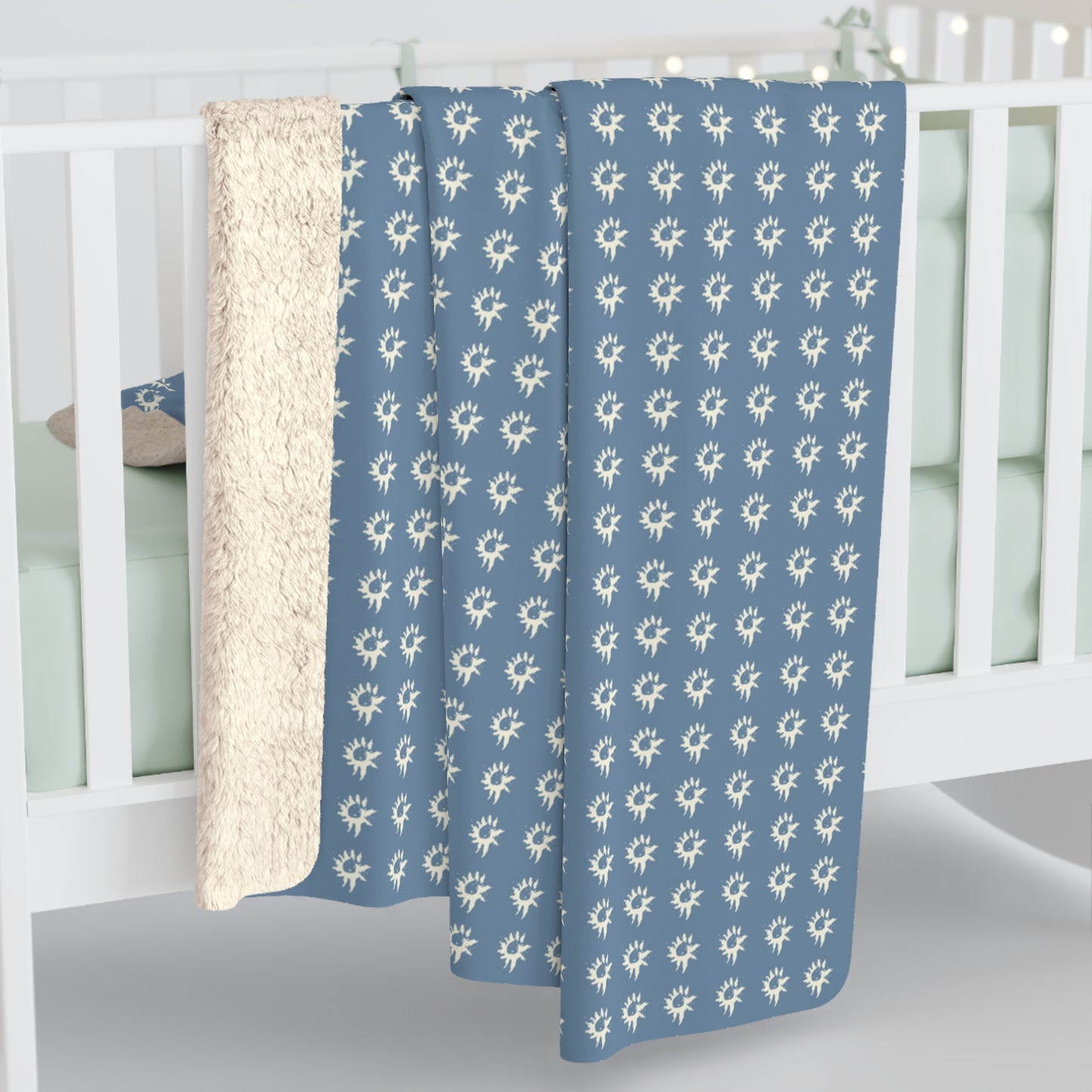 Denim Geo Star Sherpa Fleece Blanket