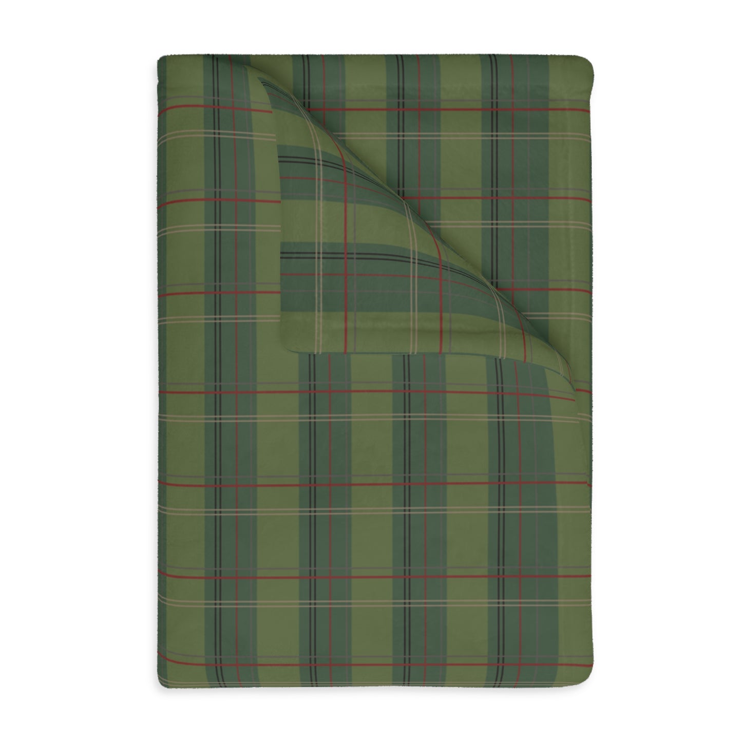 Pimento Plaid Velveteen Microfiber Blanket