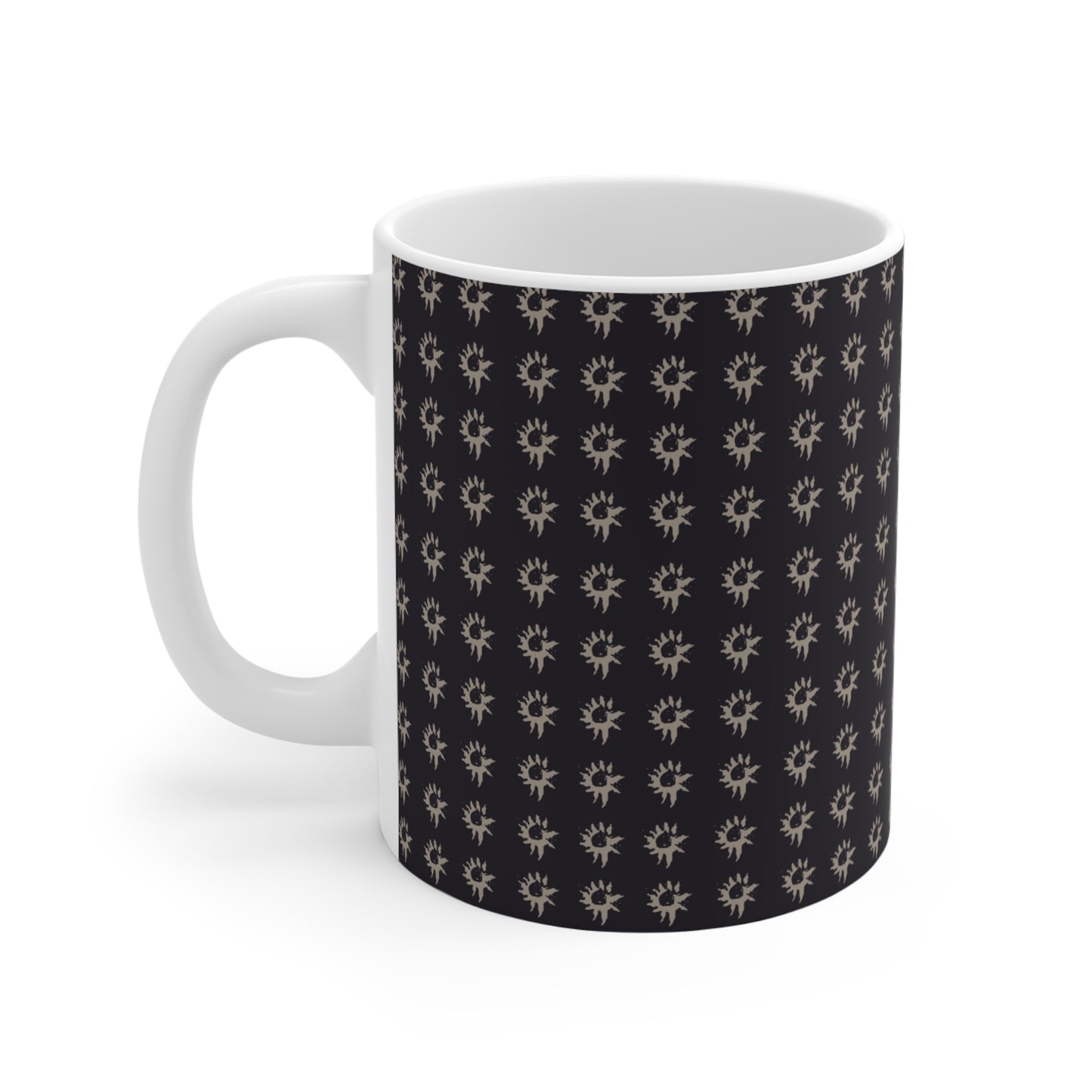 Mug 11oz : Black Geo Star print