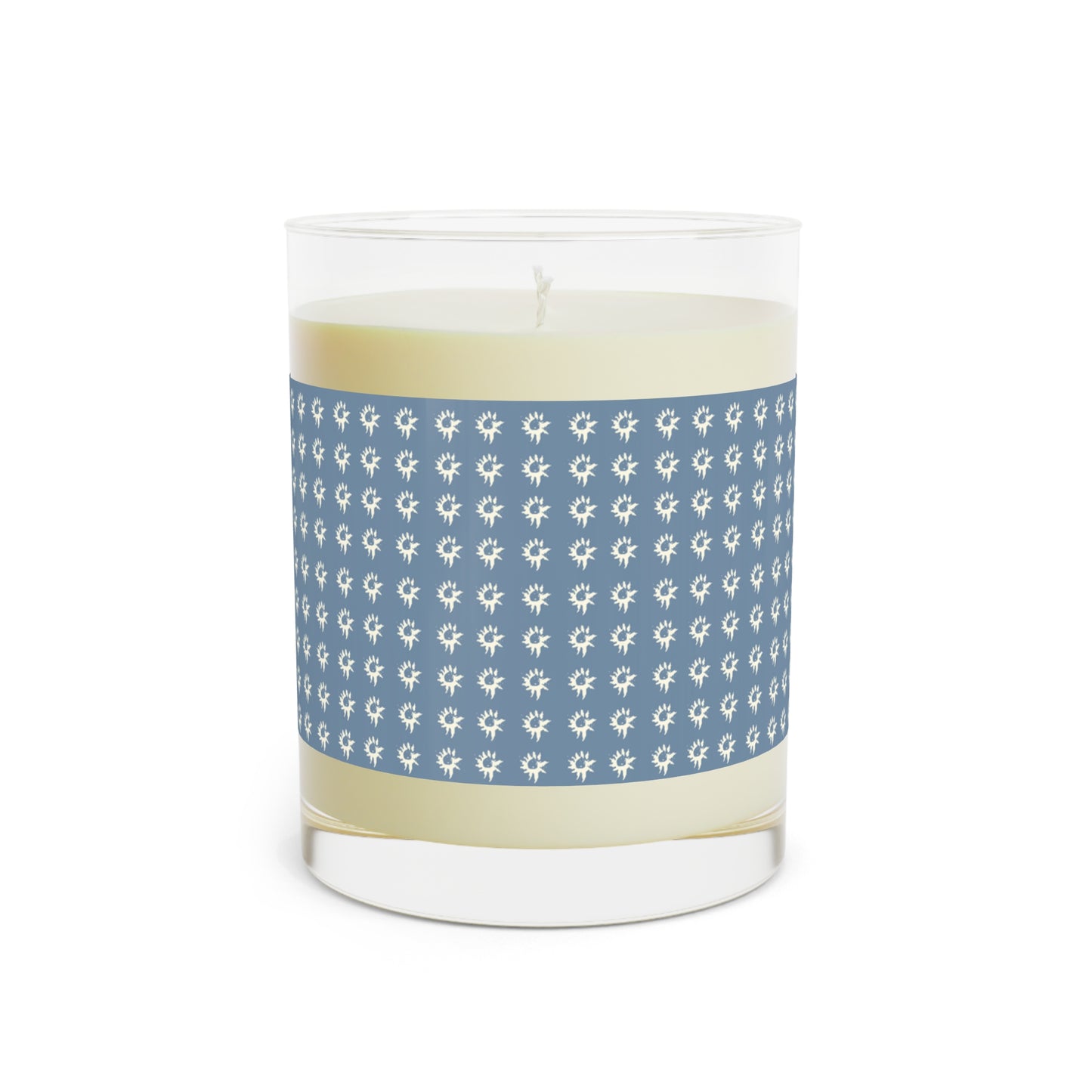 Geo Star Scented Candle in Denim - Full Glass, 11oz