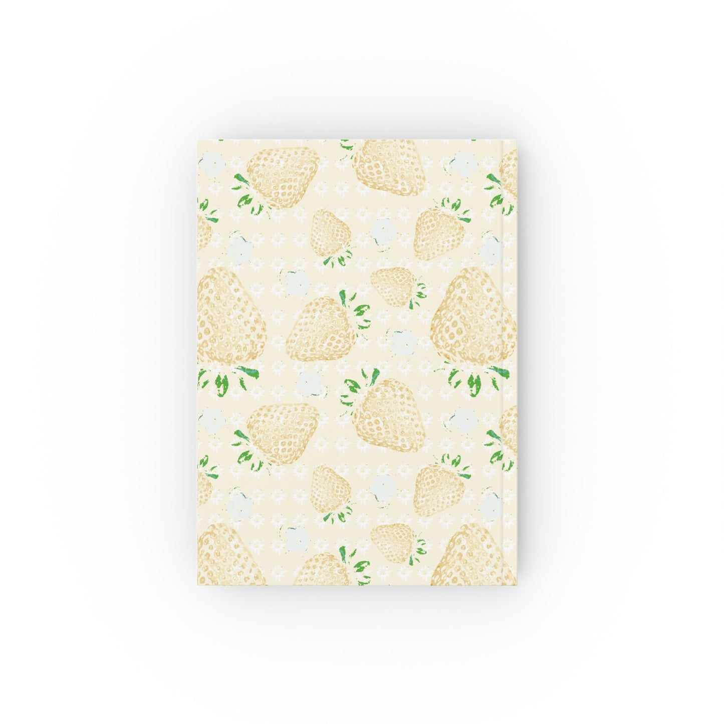 Retro Strawberry Hard Backed Journal in Lemon