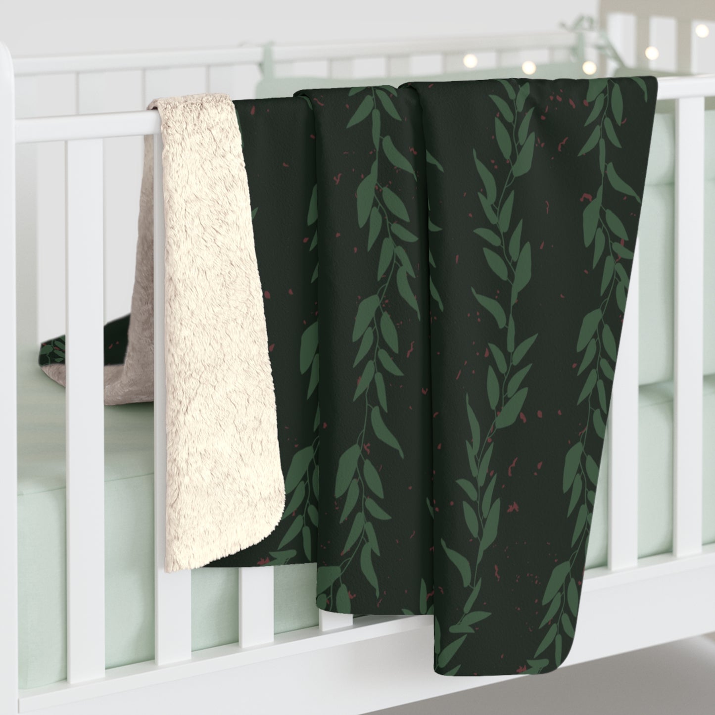 Green Rambler Sherpa Fleece Blanket