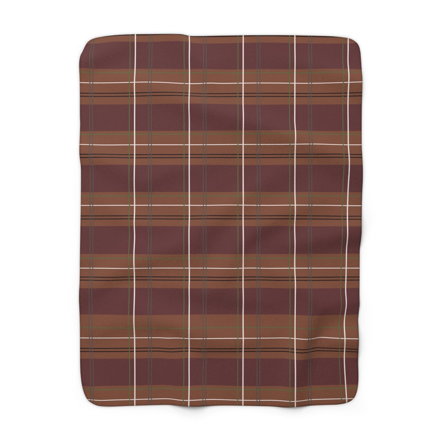 Harvest Plaid Sherpa Fleece Blanket