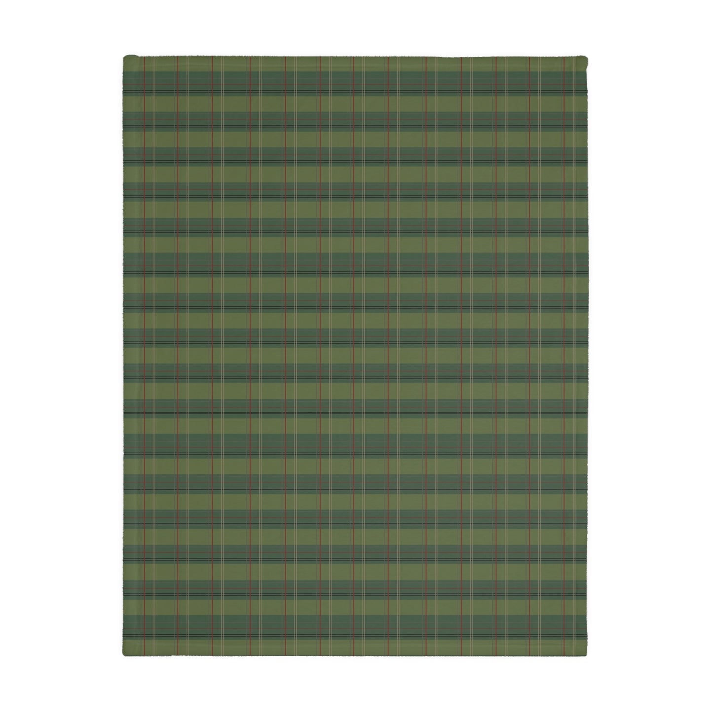 Pimento Plaid Velveteen Microfiber Blanket