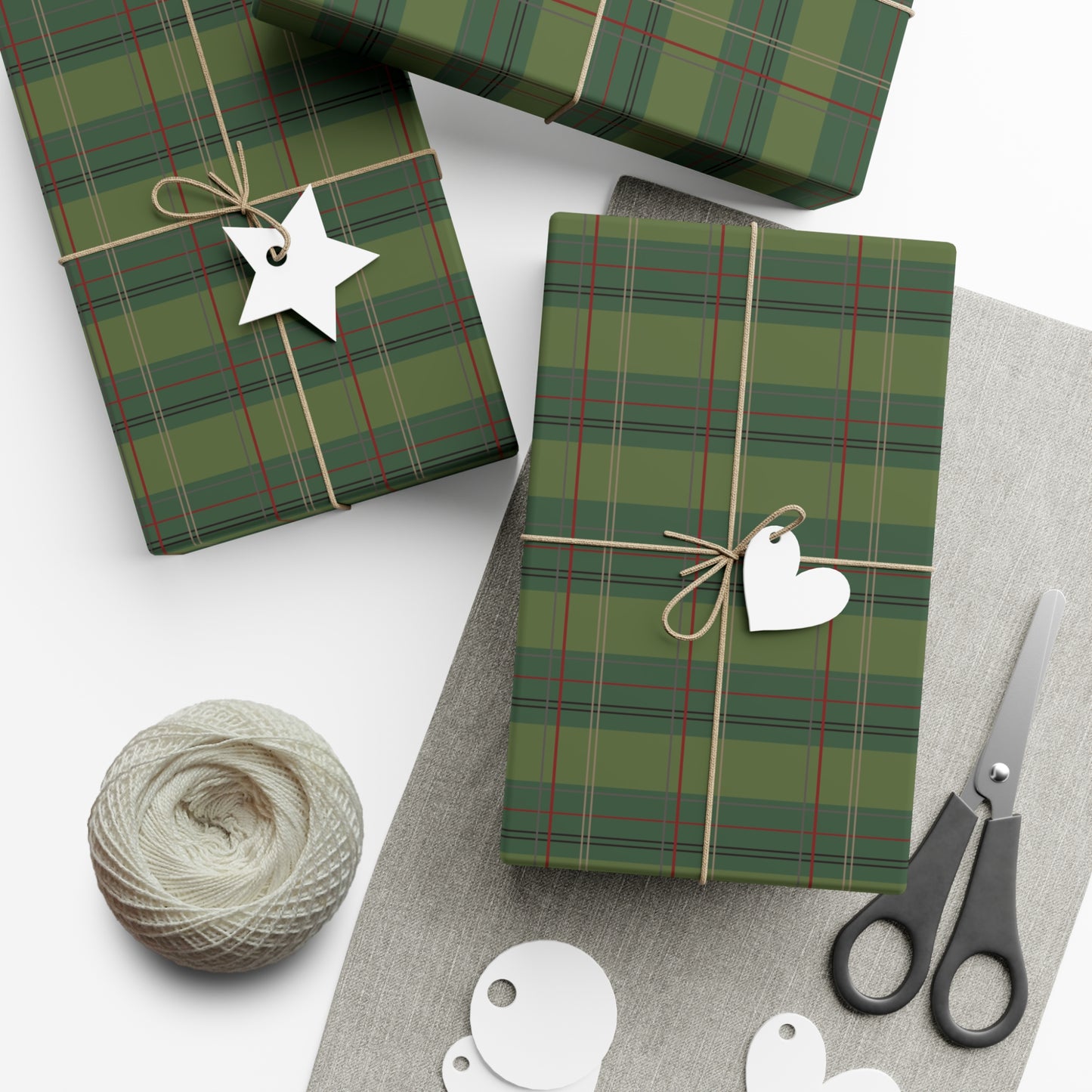 Gift Wrap Papers : Pimento Plaid Print