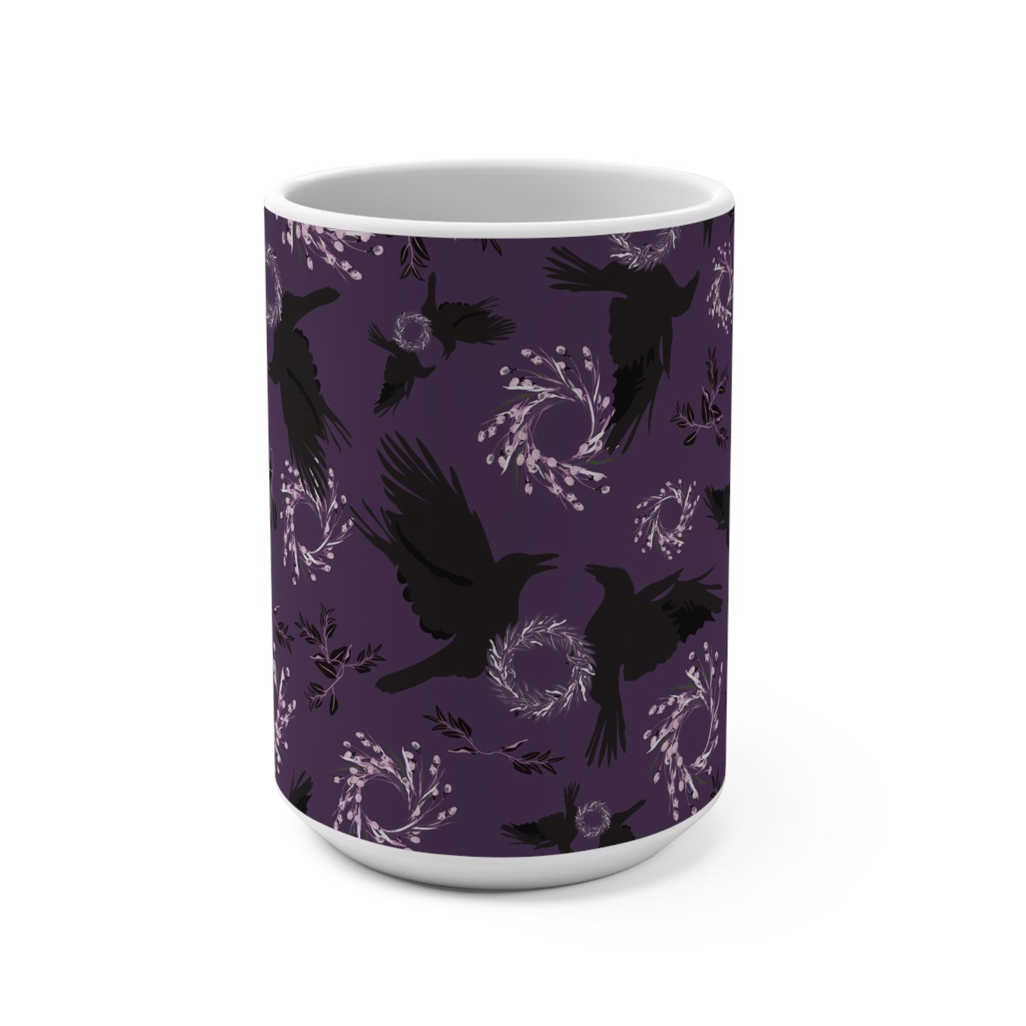 Autumn Raven Mug 15oz In Huckleberry