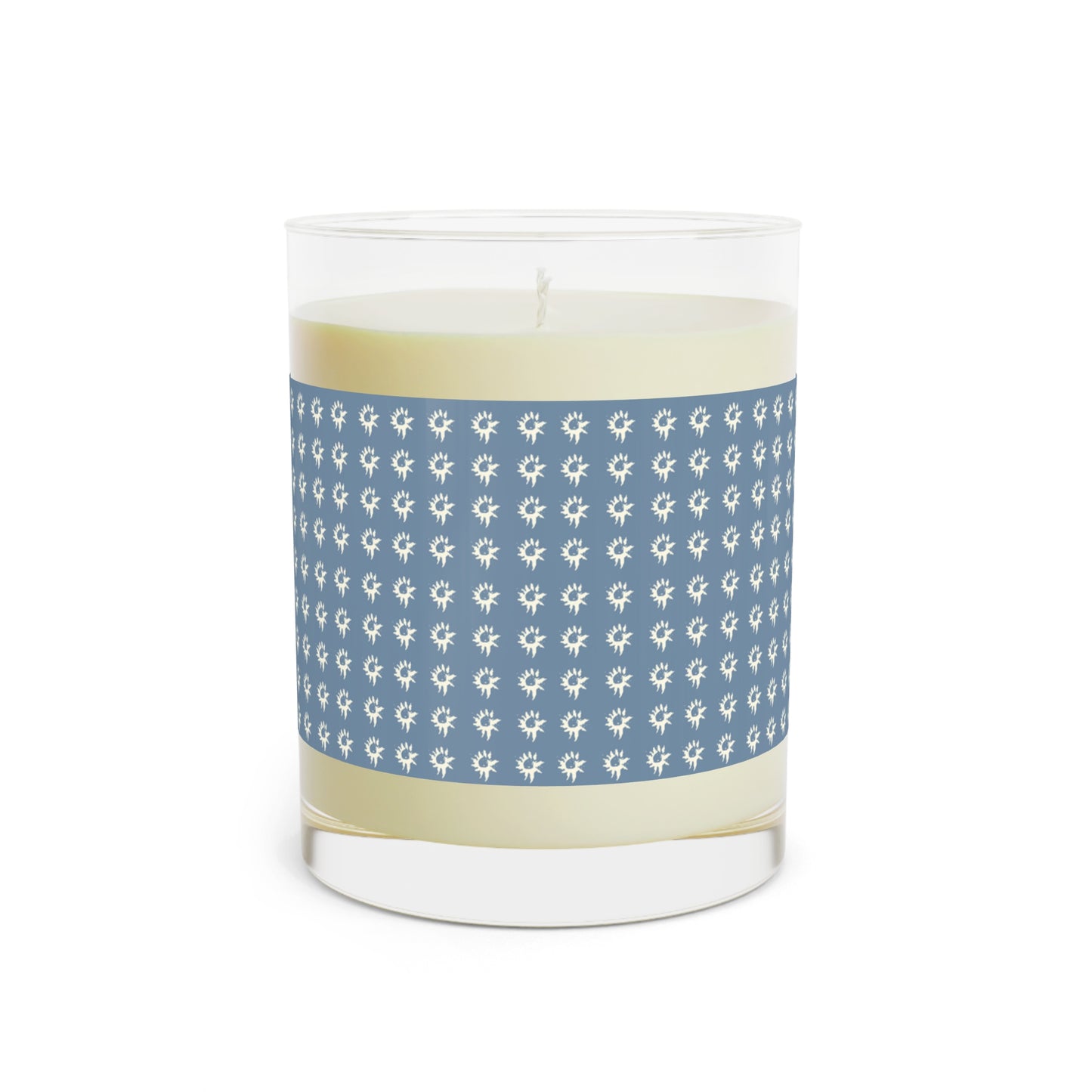 Geo Star Scented Candle in Denim - Full Glass, 11oz