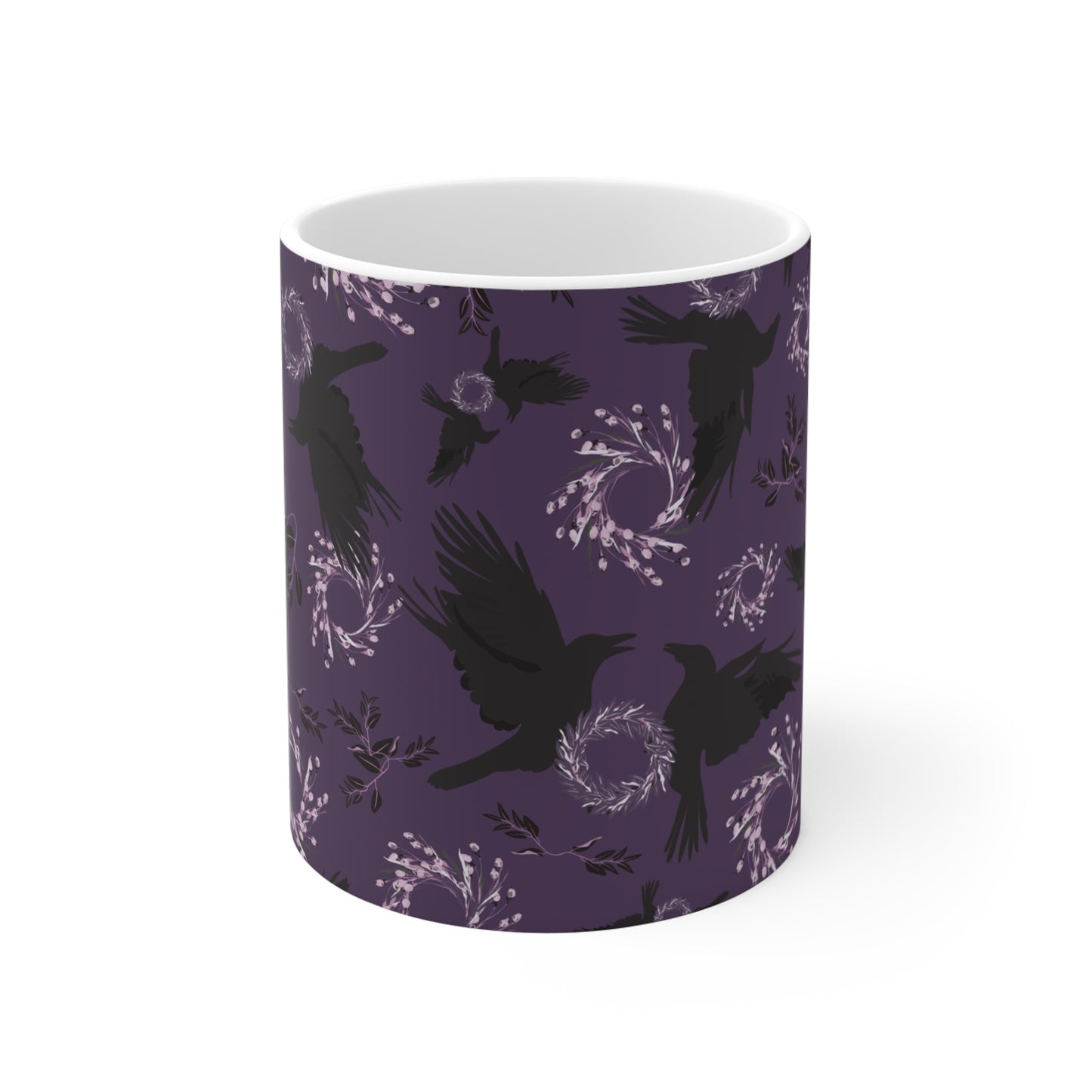 Autumn Raven Mug 11oz in Huckleberry