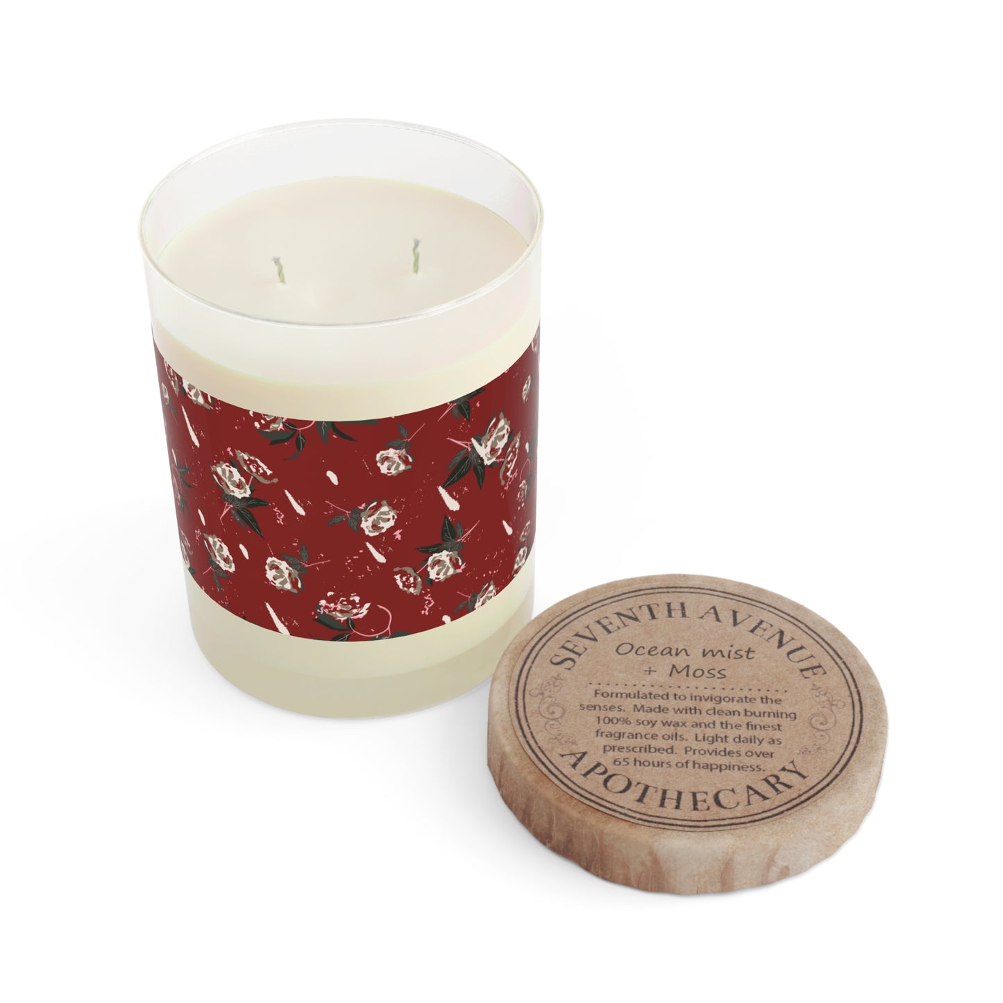 Christmas Rose Scented Candle - Full Glass, 11oz