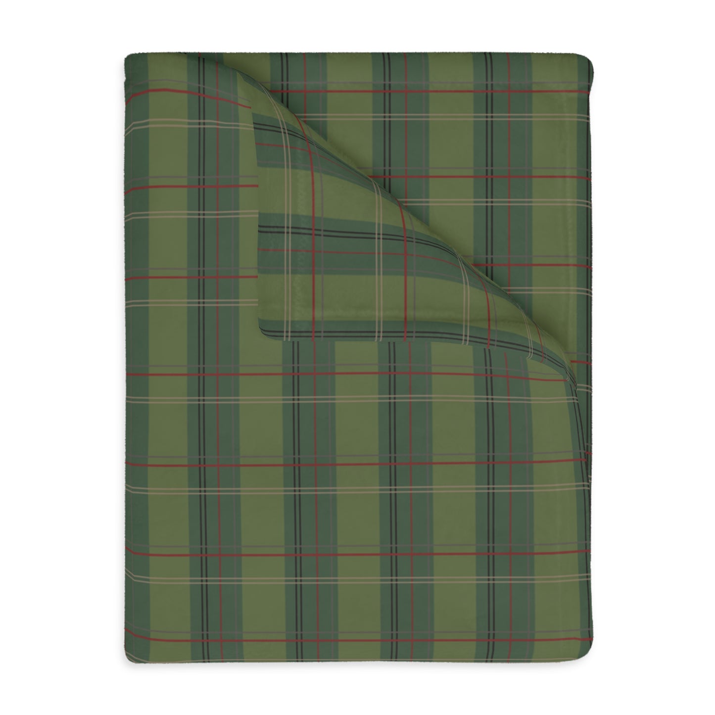 Pimento Plaid Velveteen Microfiber Blanket