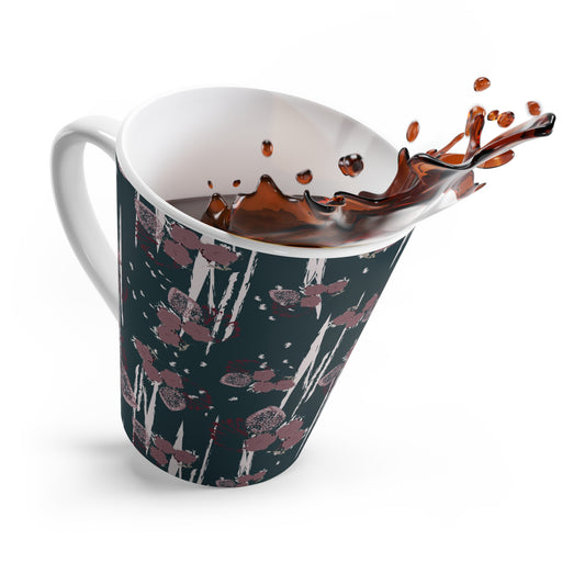 Latte Mug : Retro Wintergreen print