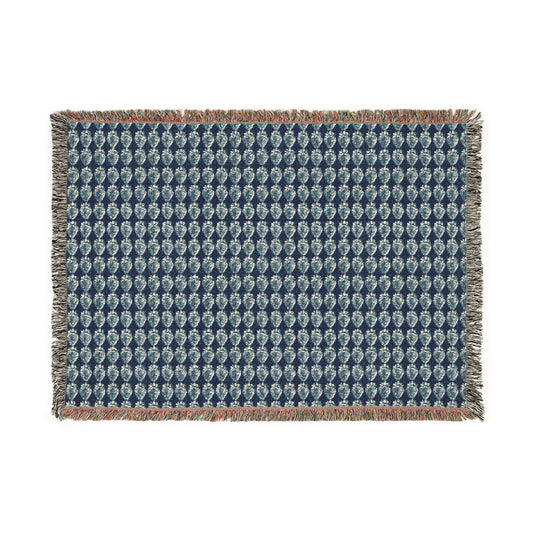 Cozy Woven Blanket -Bluejean Berry print