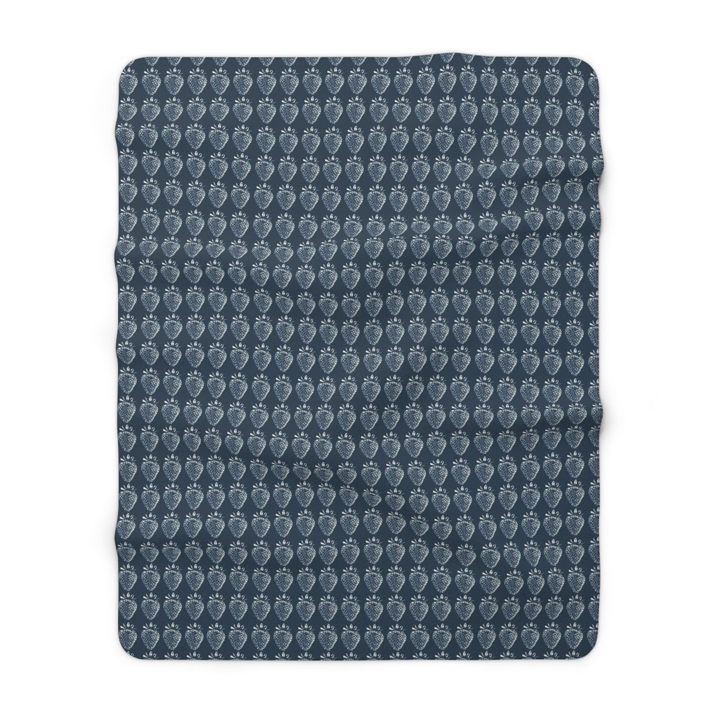 Sherpa Fleece Blanket with Bluejean Berry print