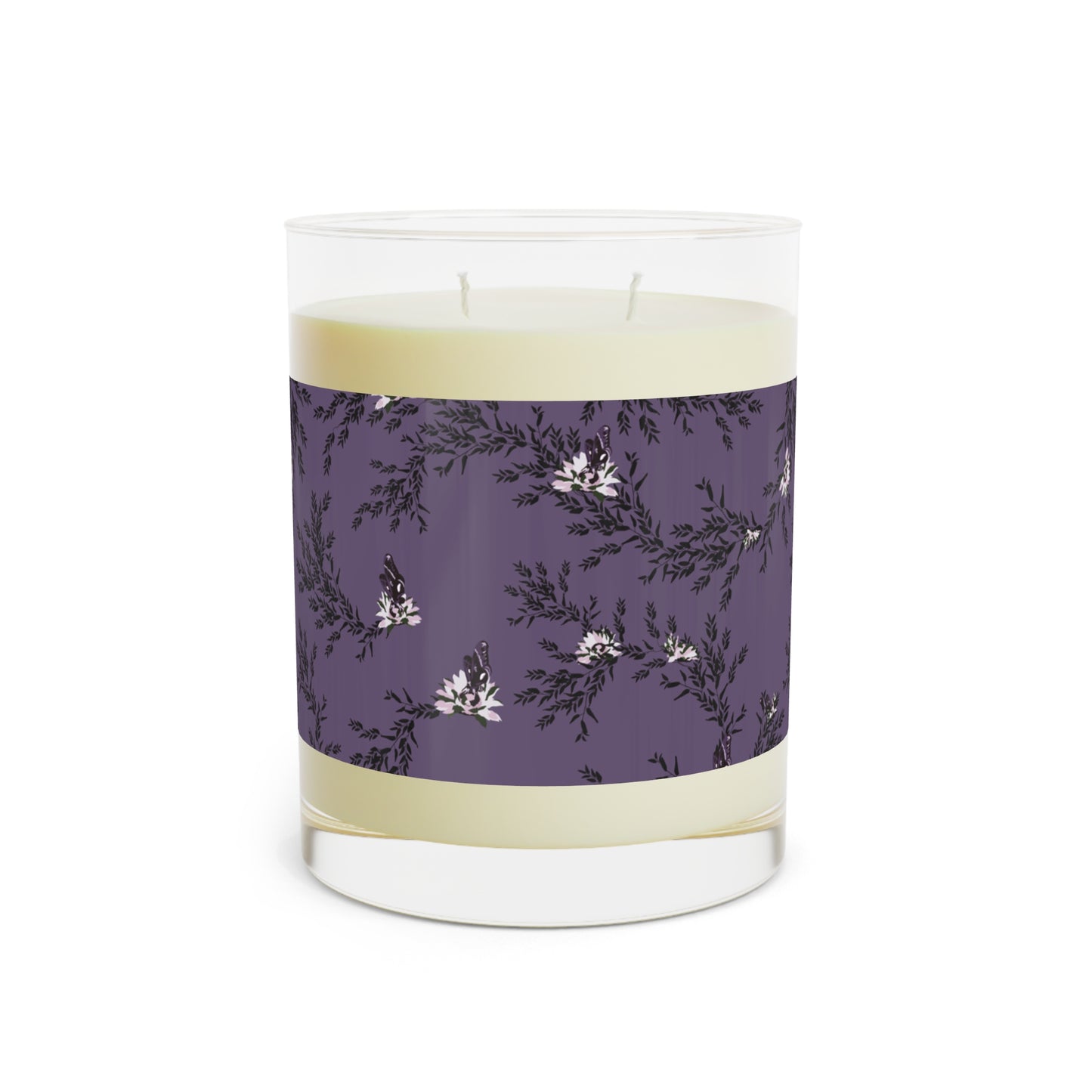 Autumn Daisy Scented Candle in deep purple - Full Glass, 11oz