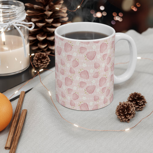 Mug 11oz : Retro Strawberry print