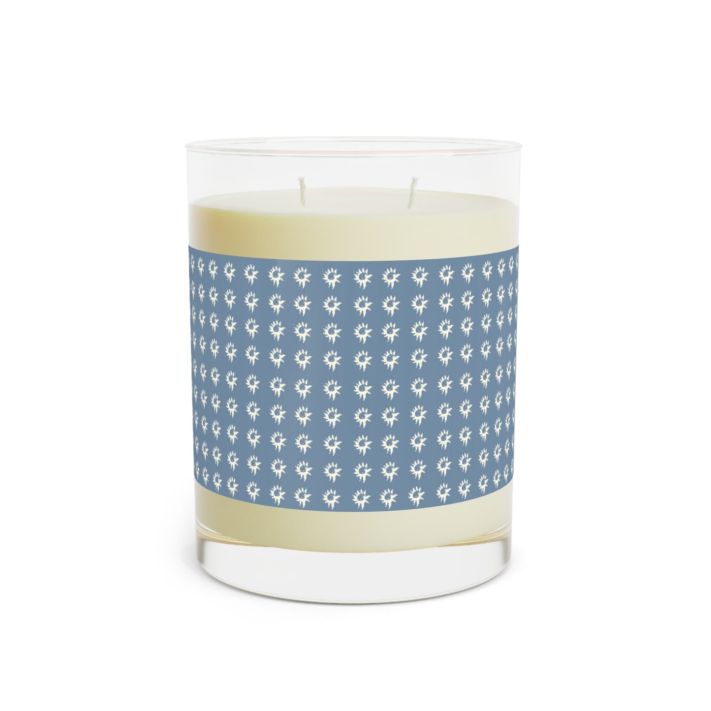 Geo Star Scented Candle in Denim - Full Glass, 11oz