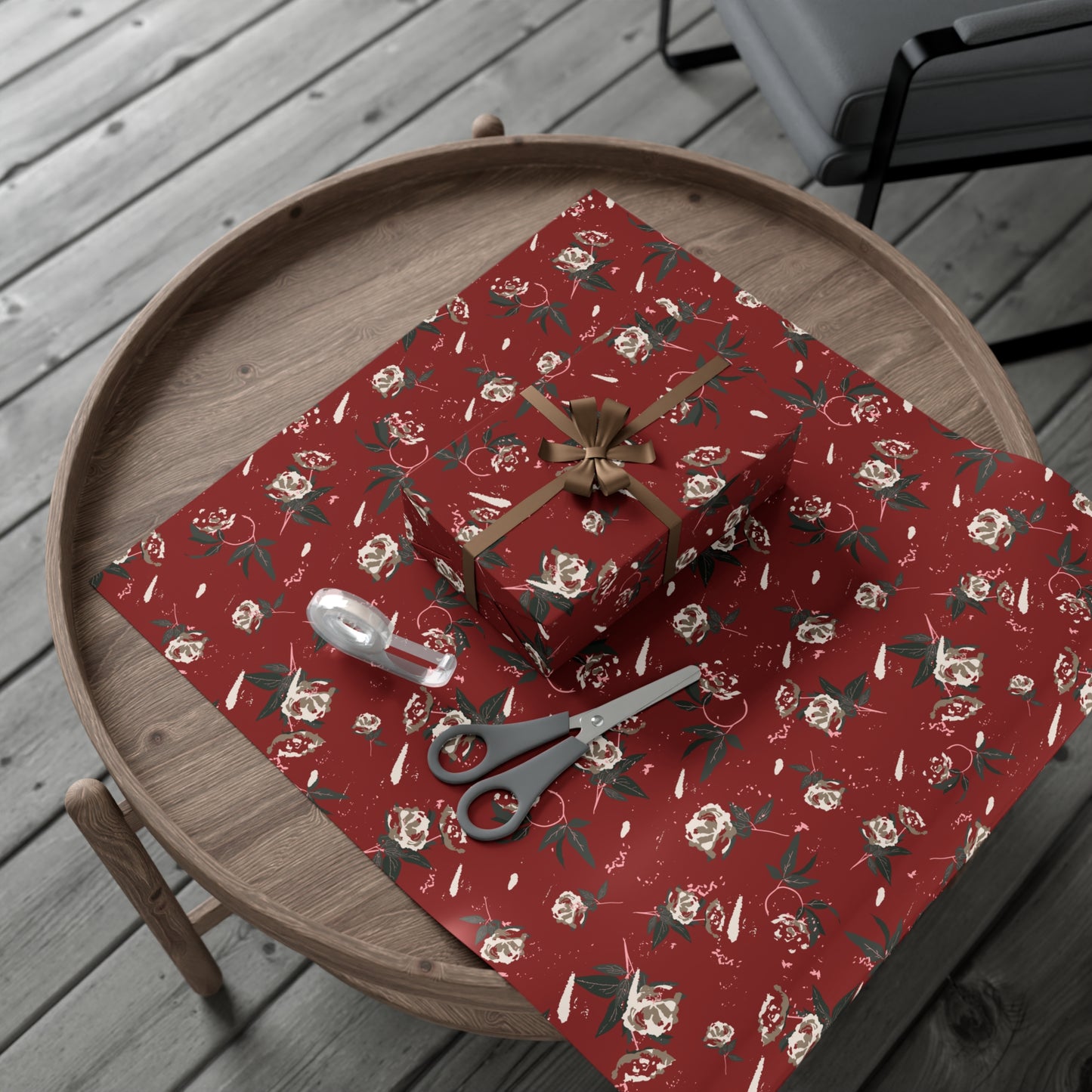 Gift Wrap Papers: Christmas Rose Print