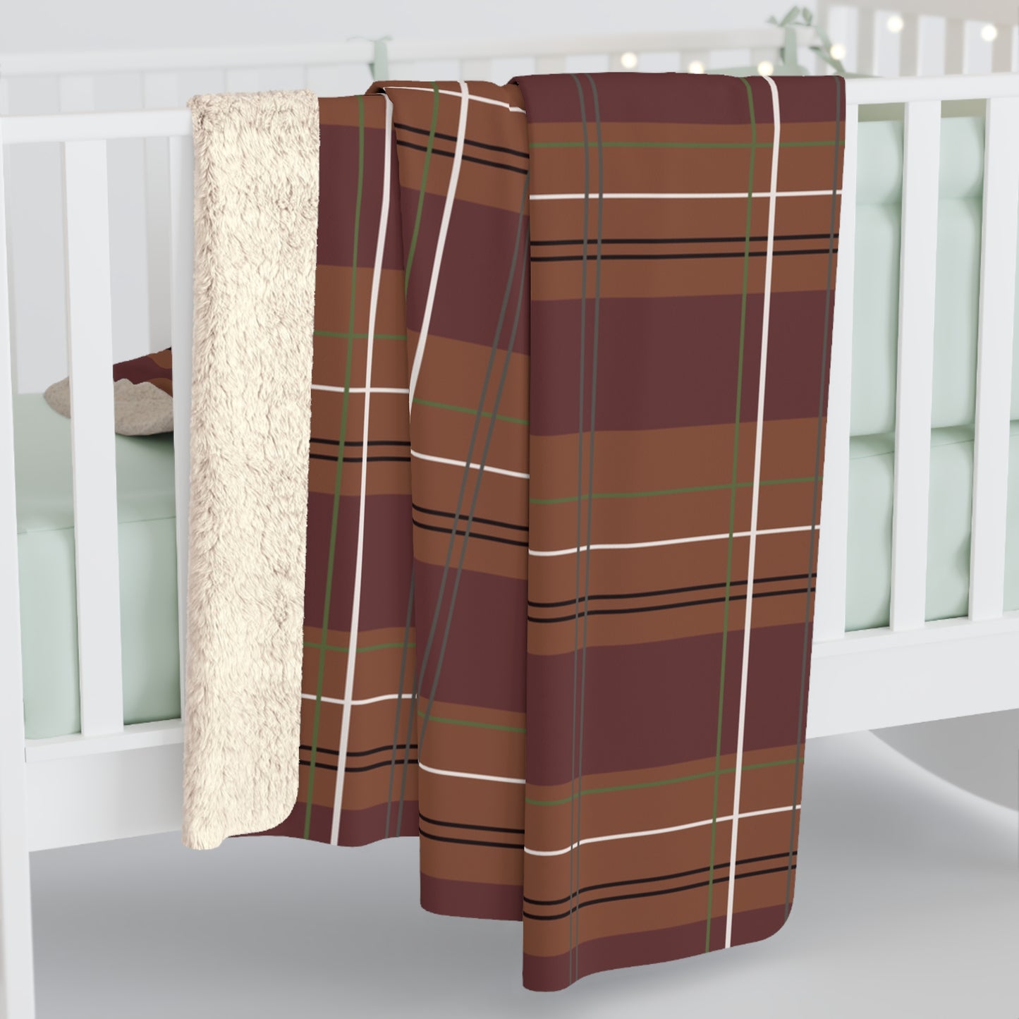 Harvest Plaid Sherpa Fleece Blanket