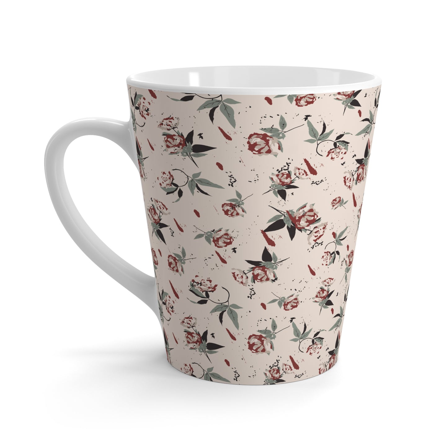 Latte Mug : Marzipan Rose Print