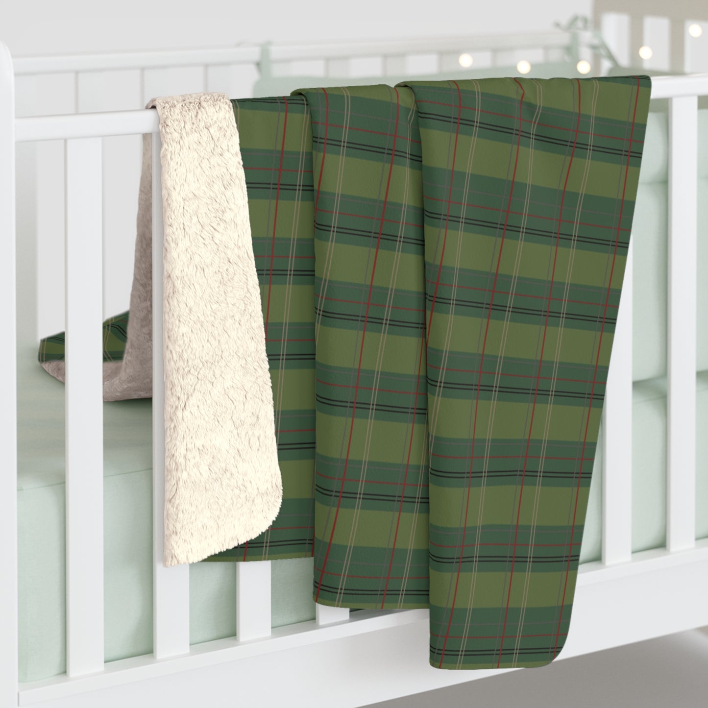 Pimento Plaid Sherpa Fleece Blanket