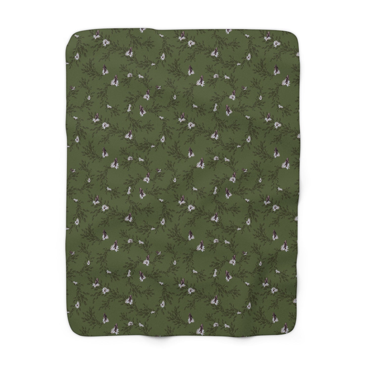 Autumn Daisy Sherpa Fleece Blanket