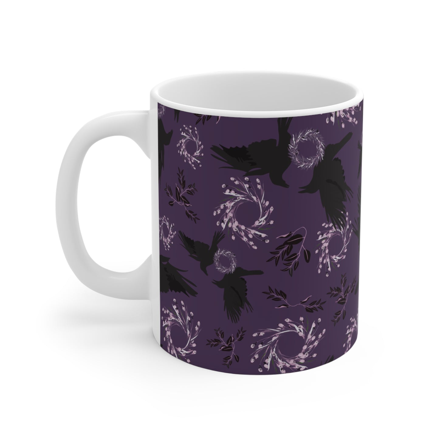 Autumn Raven Mug 11oz in Huckleberry