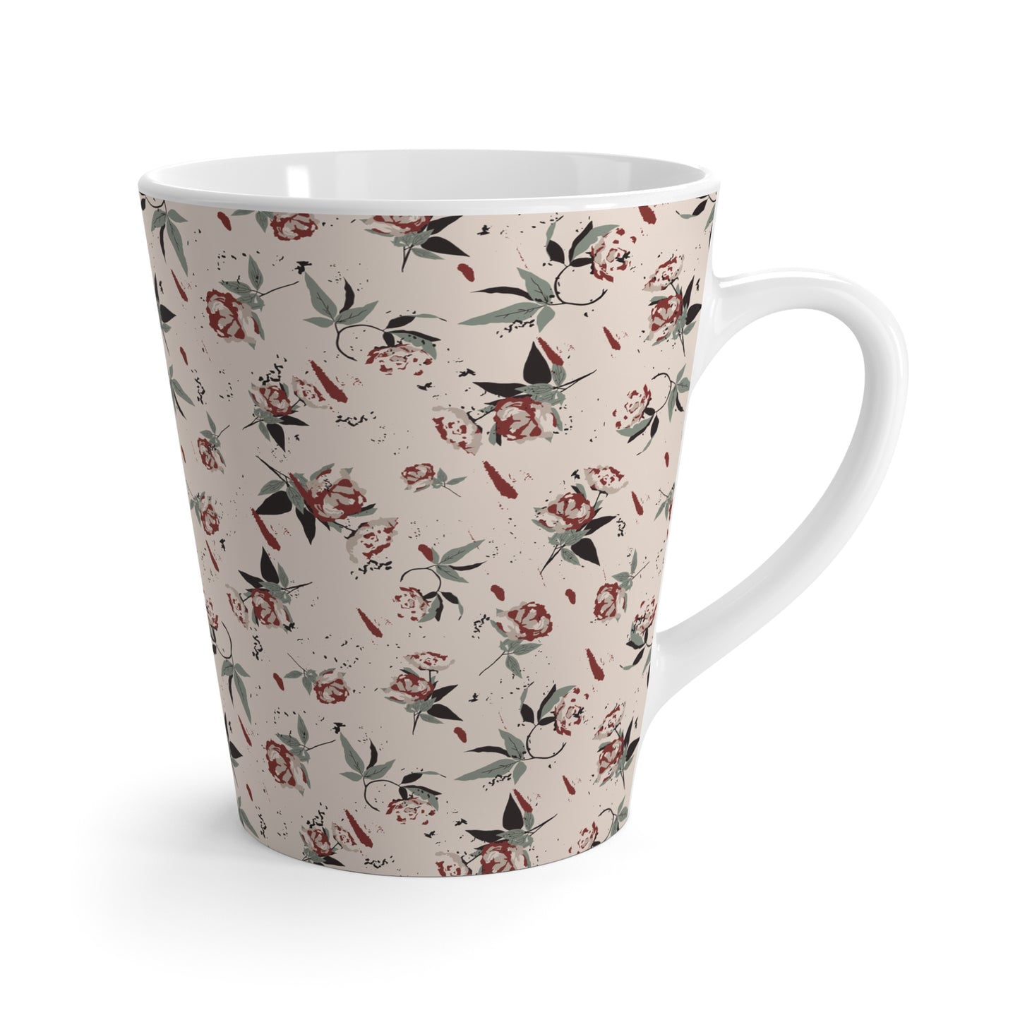 Latte Mug : Marzipan Rose Print