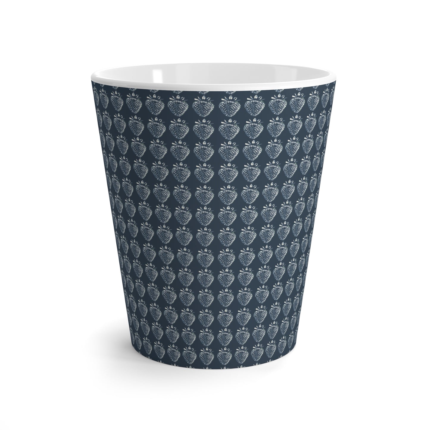 Charming Heart Latte Mug - Bluejean Berry print