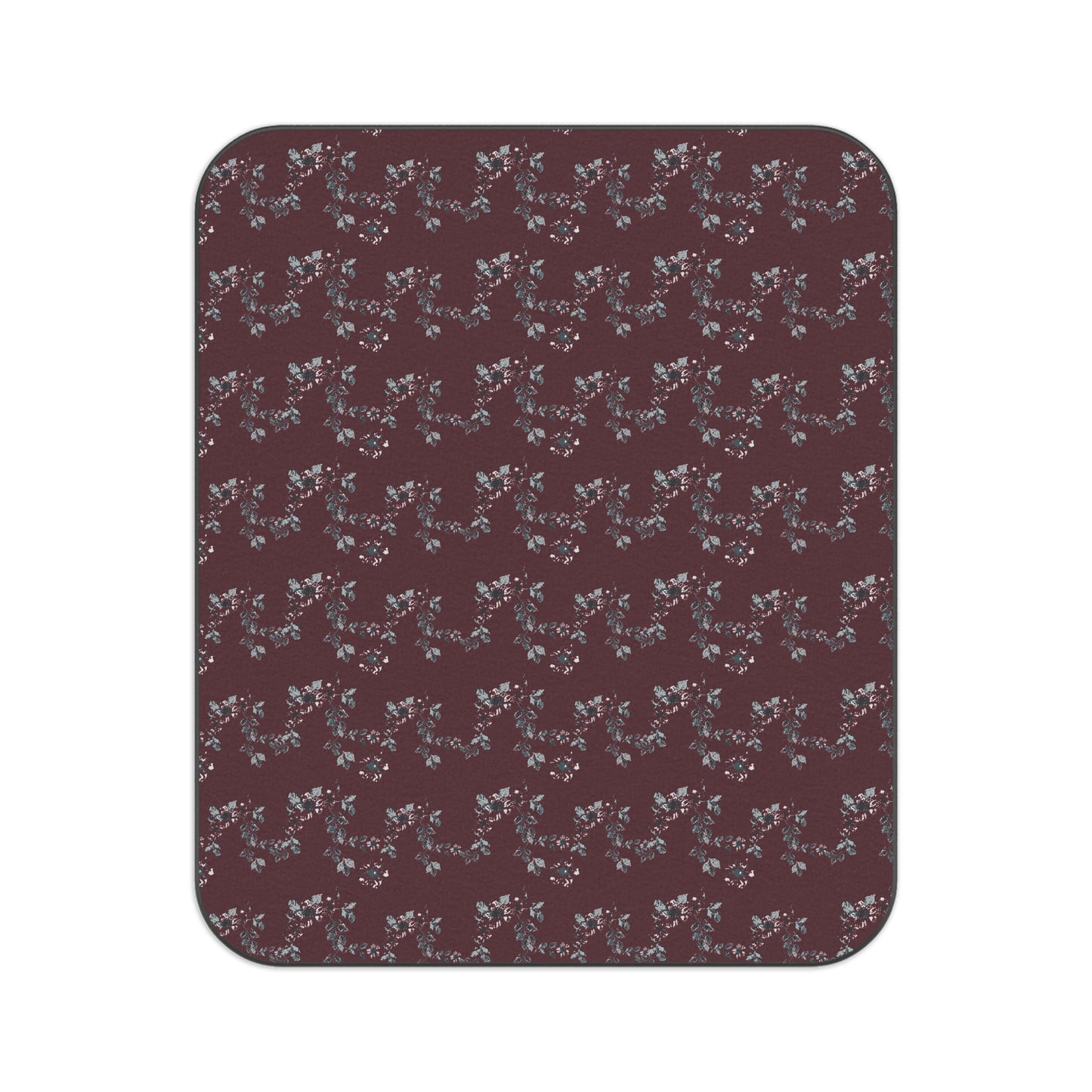 Floral Picnic Blanket - Cottage Vine Santa print