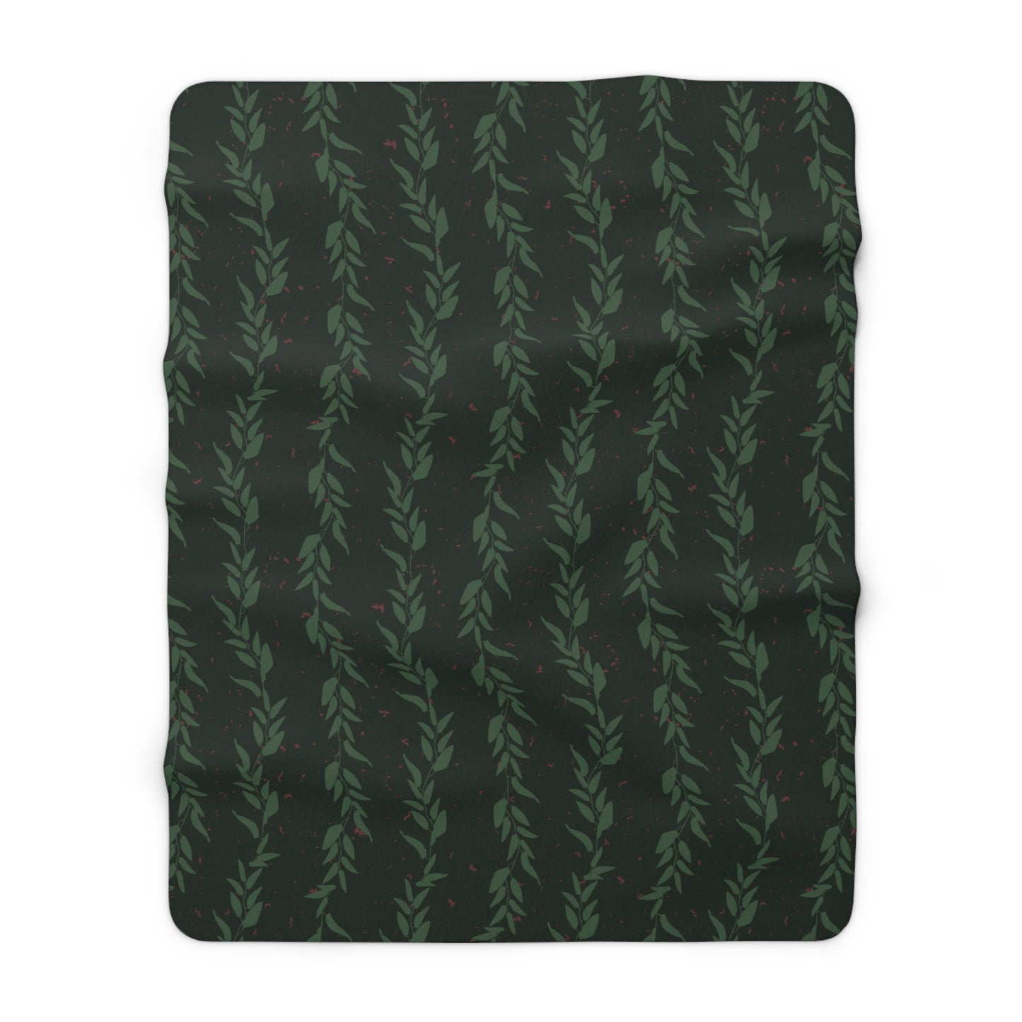 Green Rambler Sherpa Fleece Blanket