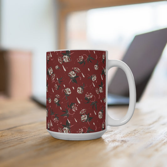 Christmas Rose Mug 15oz