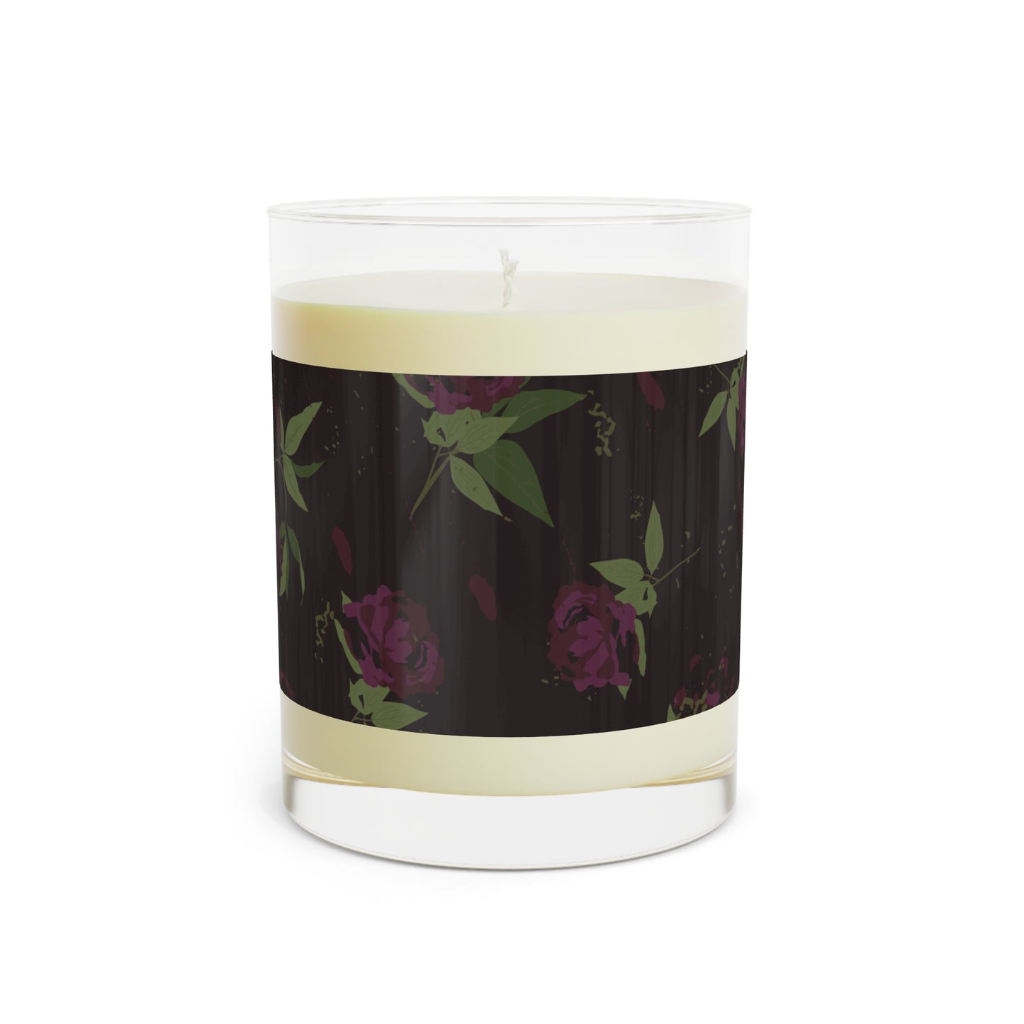 Black Rose Scented Candle - Full Glass, 11oz