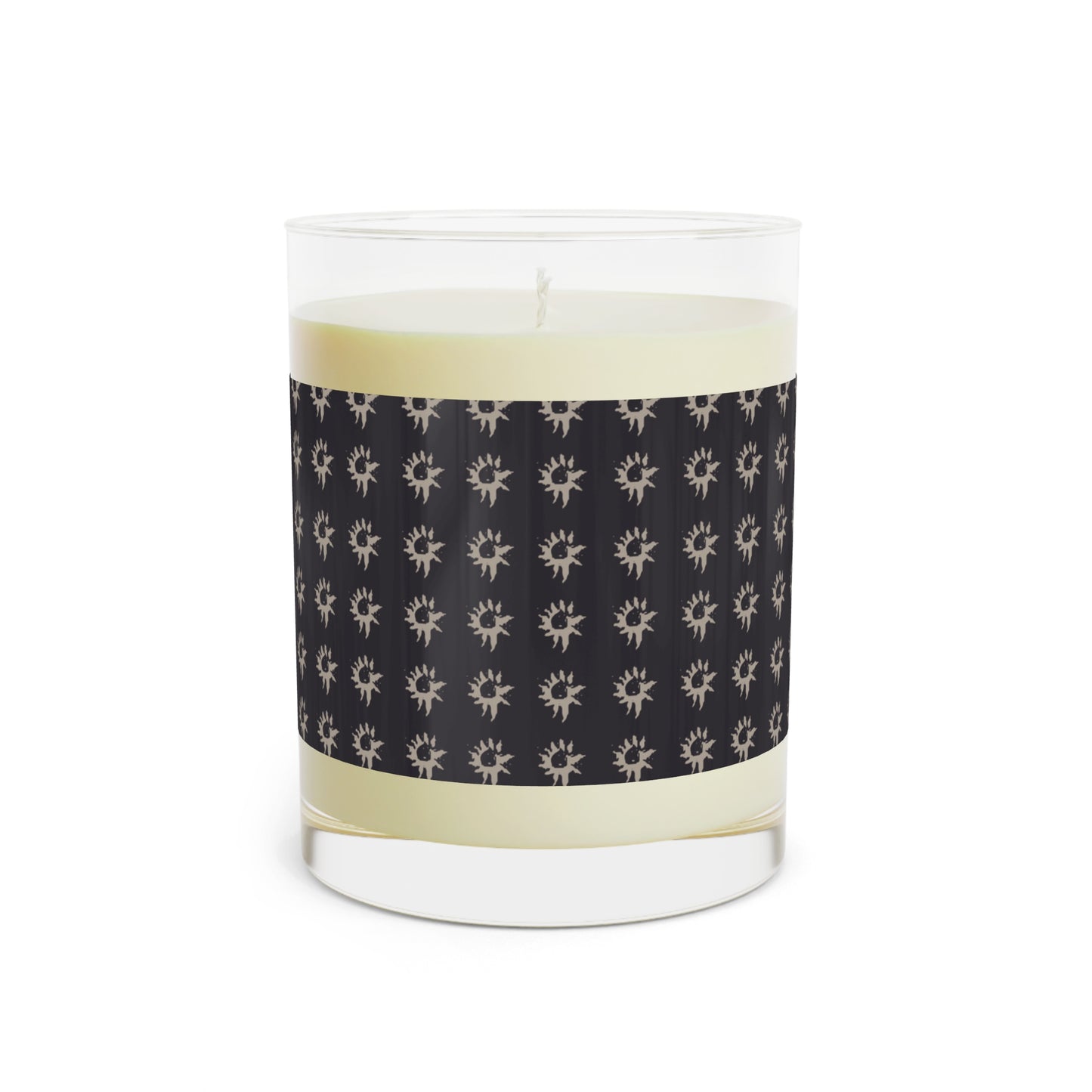 Black Geo Star Scented Candle - Full Glass, 11oz